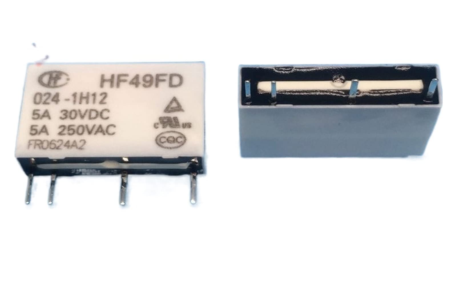 GJZIFGFWQ 20pcs relay HF49FD-024-1H12 HF49FD 024-1H12 replace JZC-49FA-024-1H1 HF49FA-024-1H1 5A 250VAC 4PIN
