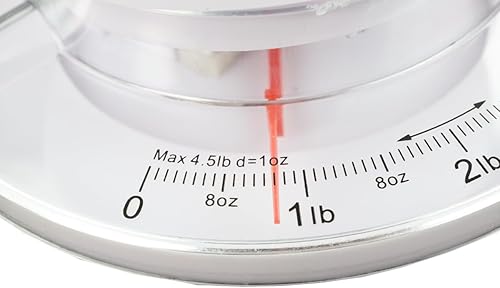 Miniatura 3 de Home Basics Báscula de cocina para alimentos, blanca, 7" x 7" x 3"