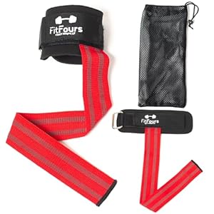 FitFours Straps Gym Hombre y Straps Gym Mujer- Gym Straps Ideales para Levantamiento de Pesas y CrossFit. Accesorios Gimnasio para Rendimiento y Calidad.