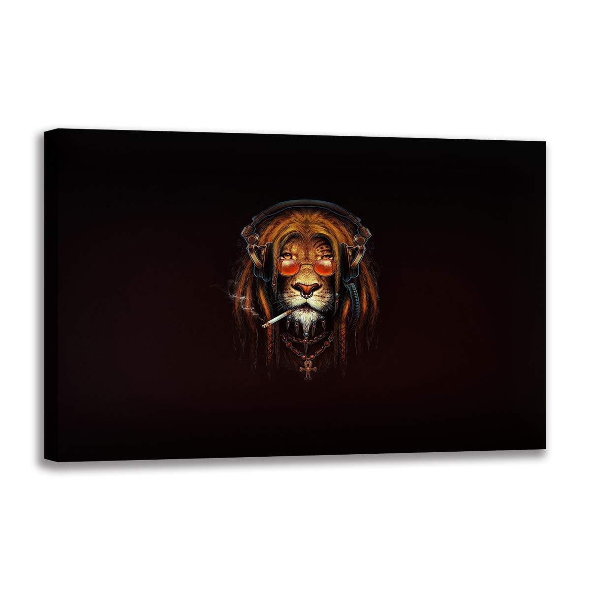 Affiches et impressions peinture à l'huile lion pour une ambiance majestueuse