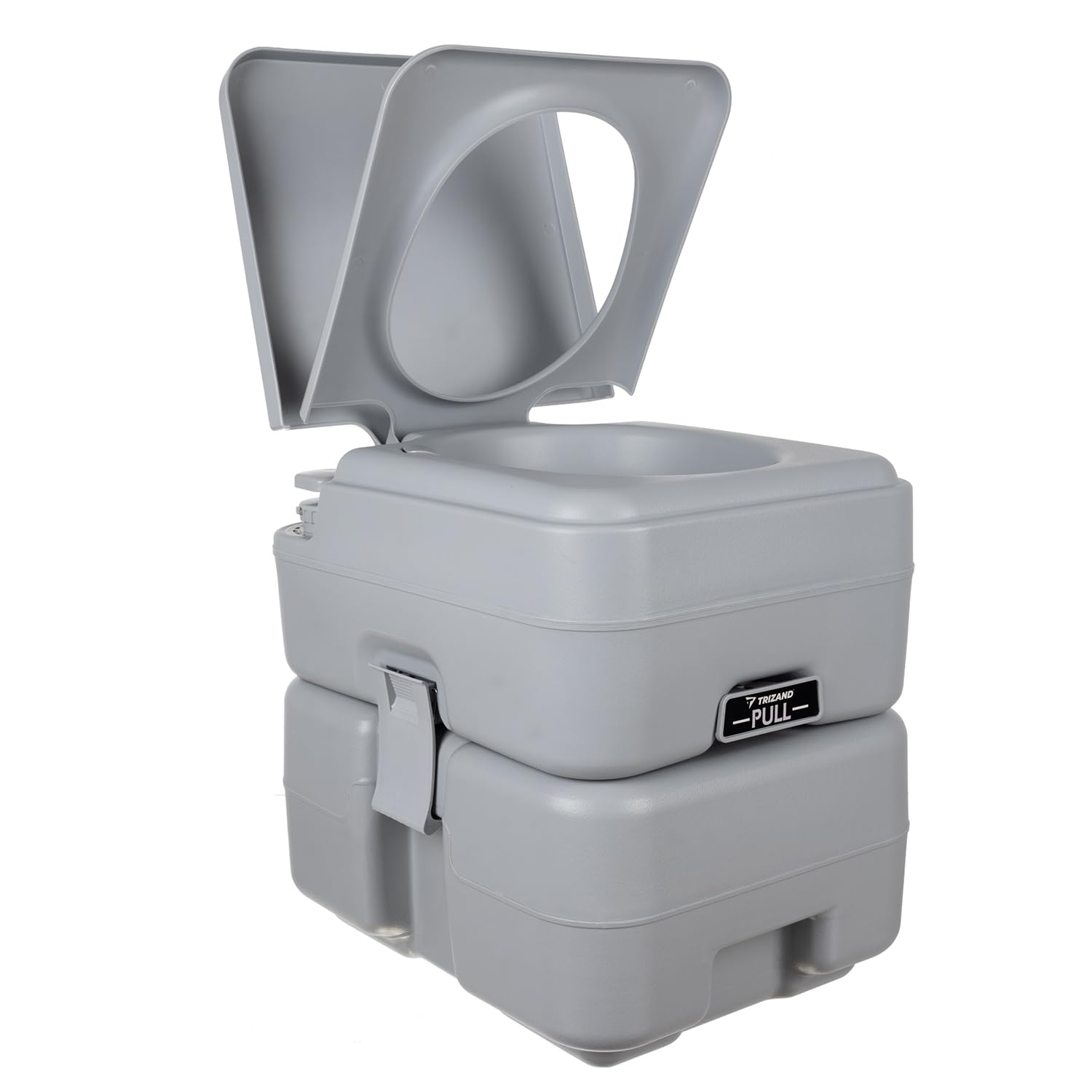 TRIZAND Mobile Camping Toilette mit Deckel Campingtoilette mit Deckel Spültank 12 L Abwassertank 20 L Angenehme Sitzhöhe 120 Kg Tragkraft für Wohnmobile Boots Garten Hygienisch, Geruchsdicht