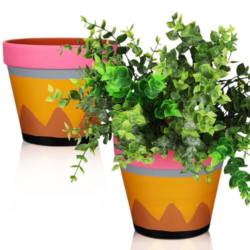 2 Pcs Teacher Appreciation Gift Succulent Flower Pot Pencil Paint...