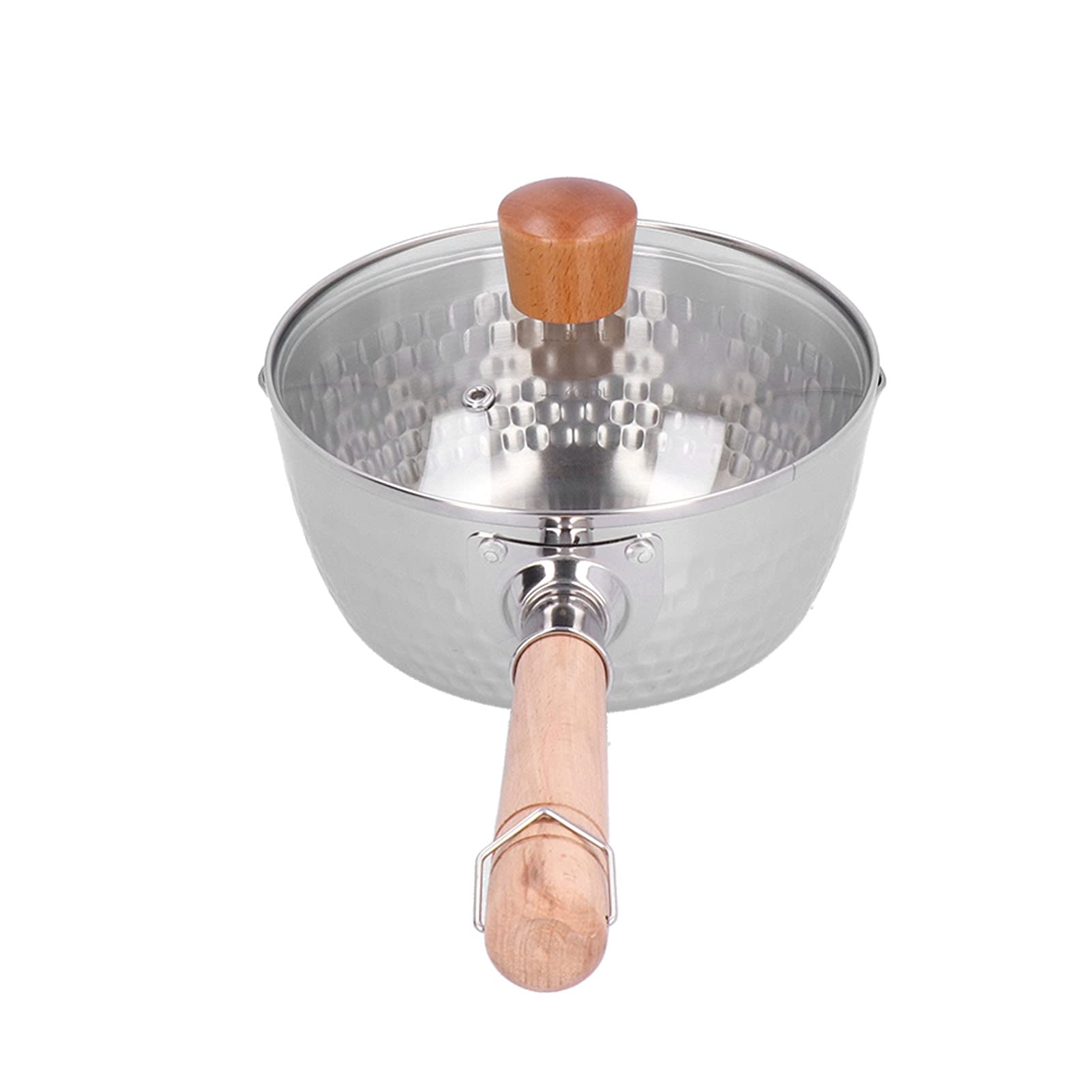Milchtopf 18 Cm mit Holzgriff, 304 Edelstahl-Kochtopf