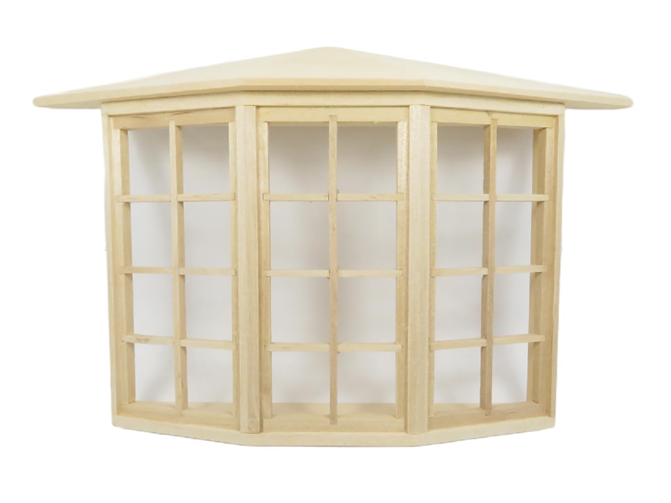 Melody Jane Dolls House Bay Window 24 Pane Oriel Georgian 1:12 Wooden Building Components