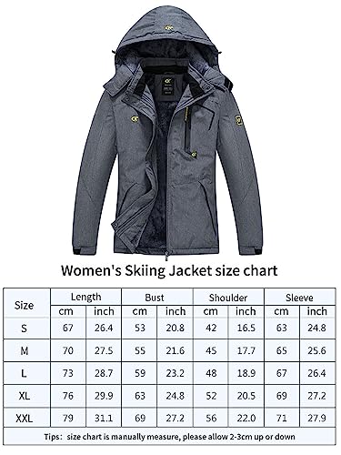 Pdbokew Women's Skiing Snowboarding Jackets Fleece Hood Mountain Snow Coat #TOP1