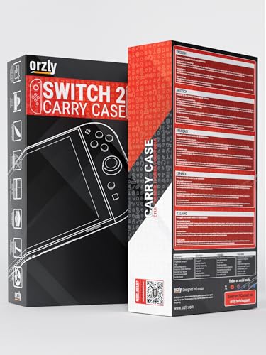 Image of Orzly Case Compatible with Nintendo Switch 2 - Protective Travel Carry Case with Screen Padding, Game Card & microSD Slots, Zipped & Open Pockets for Accessories - 7.9 inch Gift Boxed