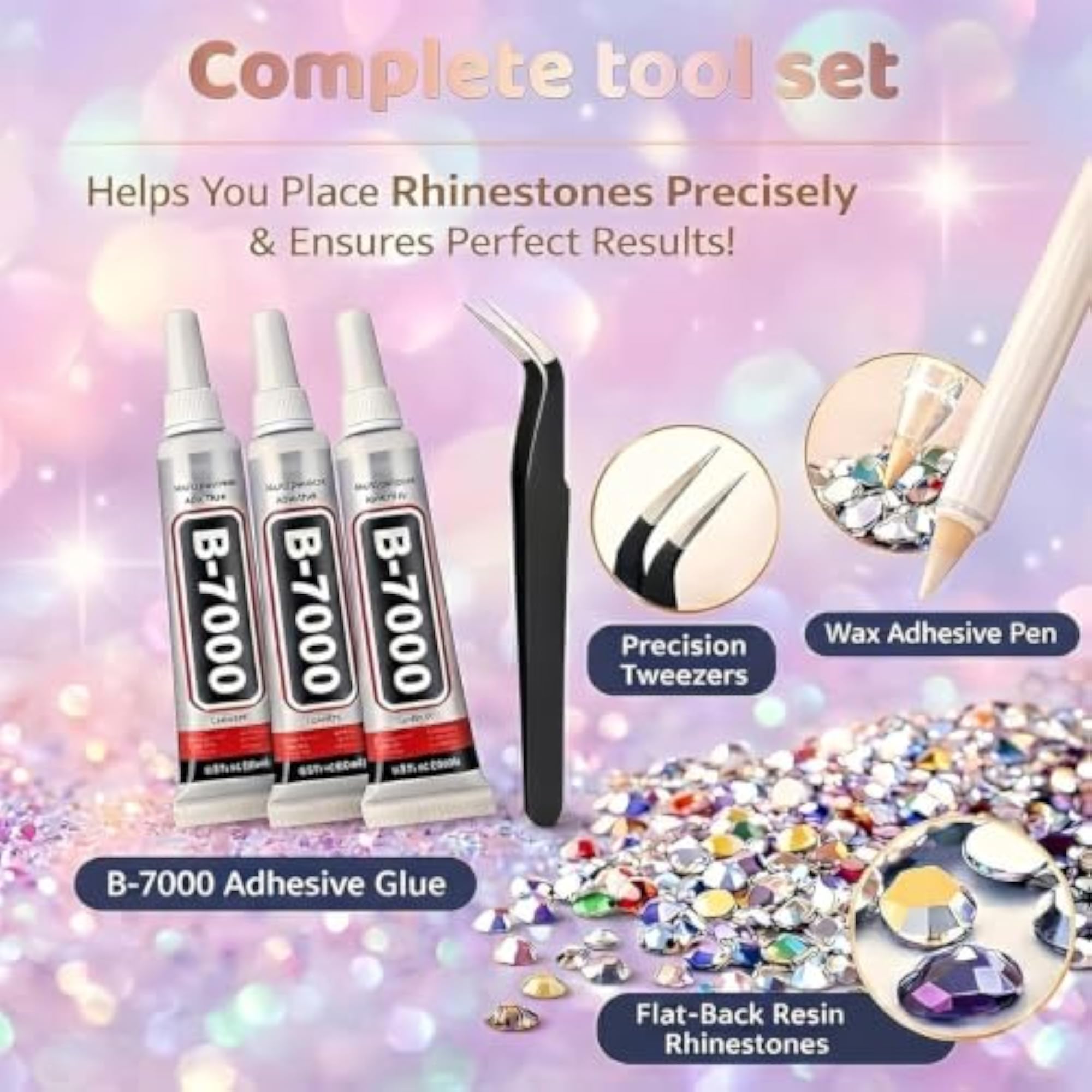 24000Pcs Resin Jelly Rhinestones Bedazzling Kit