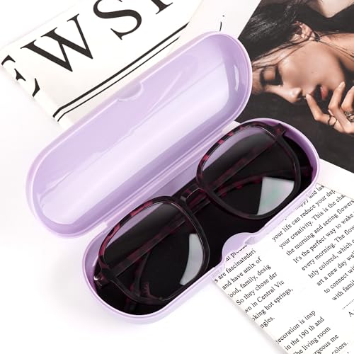 Image of 2 Pcs Plastic Eyeglasses Cases, Portable Transparent Eye Glasses