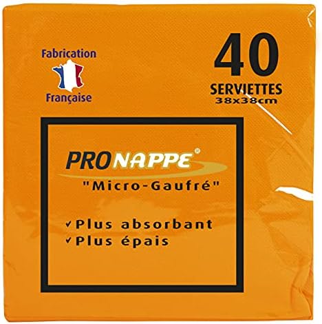 Pro Nappe SV863808I Serwetka jednorazowa z mikro wytłaczanej waty 38X38 cm w opakowaniu 40 serwetek - 2 fałdy 2 x 17g - kolor bordowy - Grube i bardzo chłonne serwetki, bieżnik, obrus, podkładka