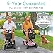 Vive 4 Wheel Mobility Scooter - Electric Powered Wheelchair Device - Compact Heavy Duty Mobile for Travel, Adults, Elderly - Long Range Power Extended Battery with Charger Included (Limited Edition)