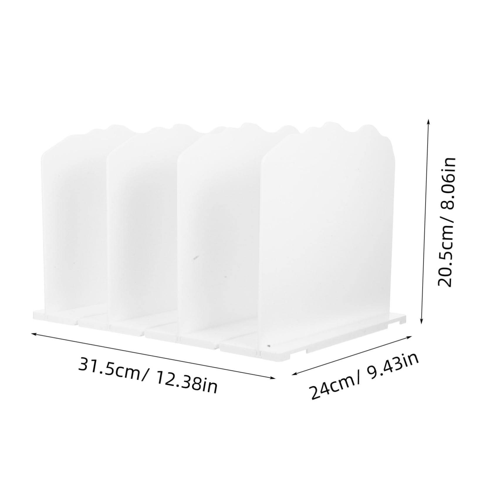 Healifty 2 Piezas Organizador de Bolsos Ajustable Divisores Forma de Onda Estante para Almacenamiento Multiusos para Closet y Oficina Espacio y Mantiene el