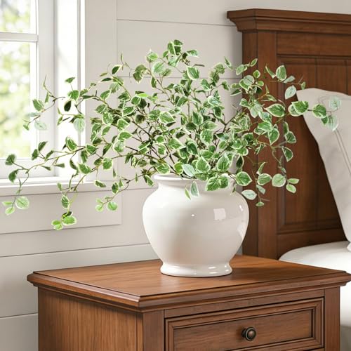 Image of 6PCS 32.7'' Artificial Fall Greenery Stems for Vase Fake Eucalyptus Leaves
