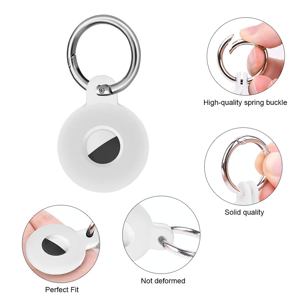 Ainiv Llavero para AirTag, 1 Pieza Llaveros para AirTag Funda Protectora de Silicona, Localizador Keychain Portátil Antipérdida, Protectora Funda Mascotas y Mochilas — view 76