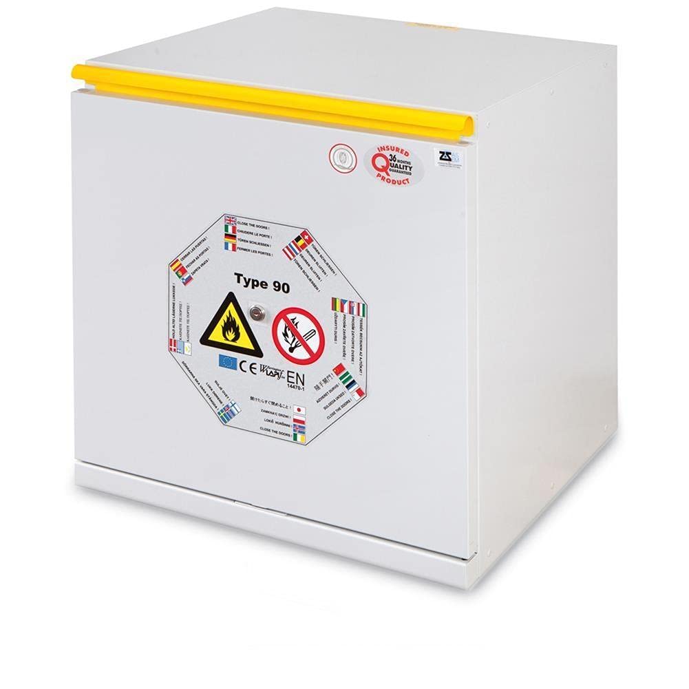Armadio di sicurezza per lo stoccaggio di prodotti infiammabili, Type 90, Mis. 595 L x 520 P x 720 H mm, apertura a destra
