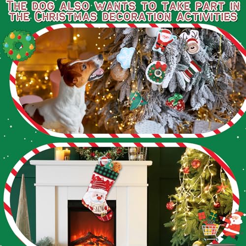 Lunmon 9 piezas kit navideño para perros con juguetes sonoros miniatura 4