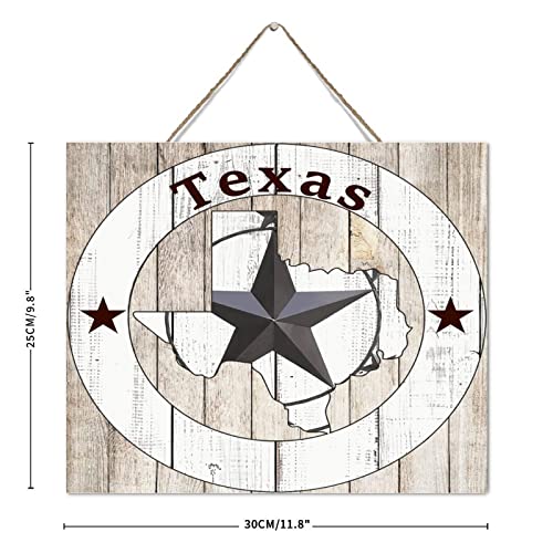 Décoration murale moderne en bois Texas carte peinte avec dictons - 3