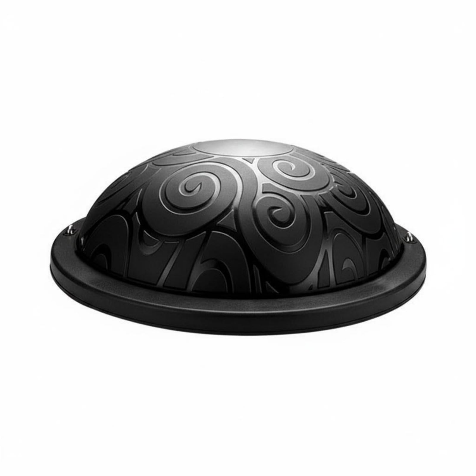 Antirupture-Resistant Half Balance Ball Non-Slip Surface Balance Half Ball Textured Design Stability Dome Coach Includes Pump for Teens, Home Workout, Gym, Black-image-3
