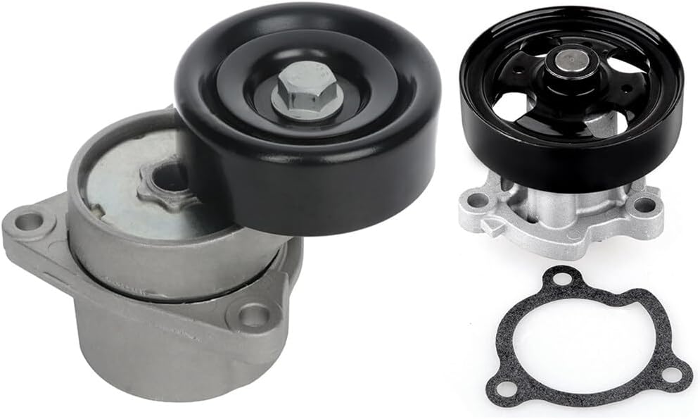 SCITOO 419-013 119558J000 119558J00A Belt Tensioner Water Pump Kit for Nissan 2002-2012 Altima 2008-2013 Rogue 2002-2012 Sentra