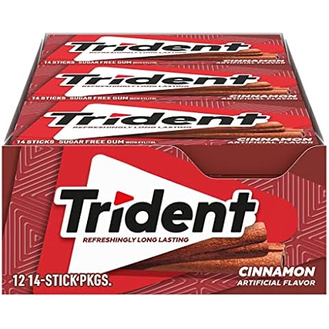 Trident Cinnamon Sugar Free Gum, 14 Count (Pack of 12) Cover