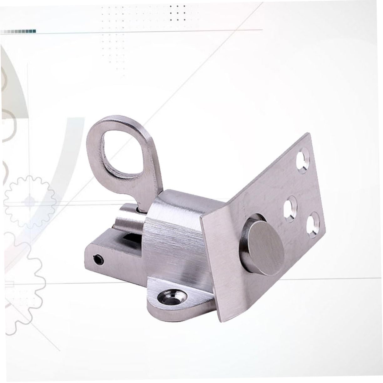 Tofficu 3 Pezzi Pin a Molla Automatico Blocco Dei Bulloni Catenaccio Della Porta Sicurezza Della Porta Bullone Della Molla Della Porta Blocco Di Sicurezza Delle Porte Serratura Argento