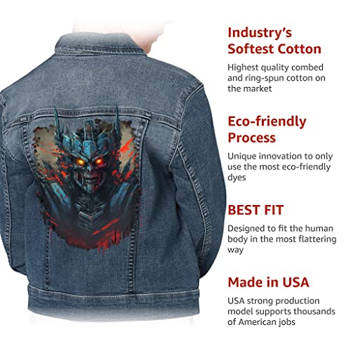 Cool Robot Kids' Denim Jacket - Fantasy Art Jean Jacket - Themed Denim Jacket for Kids4