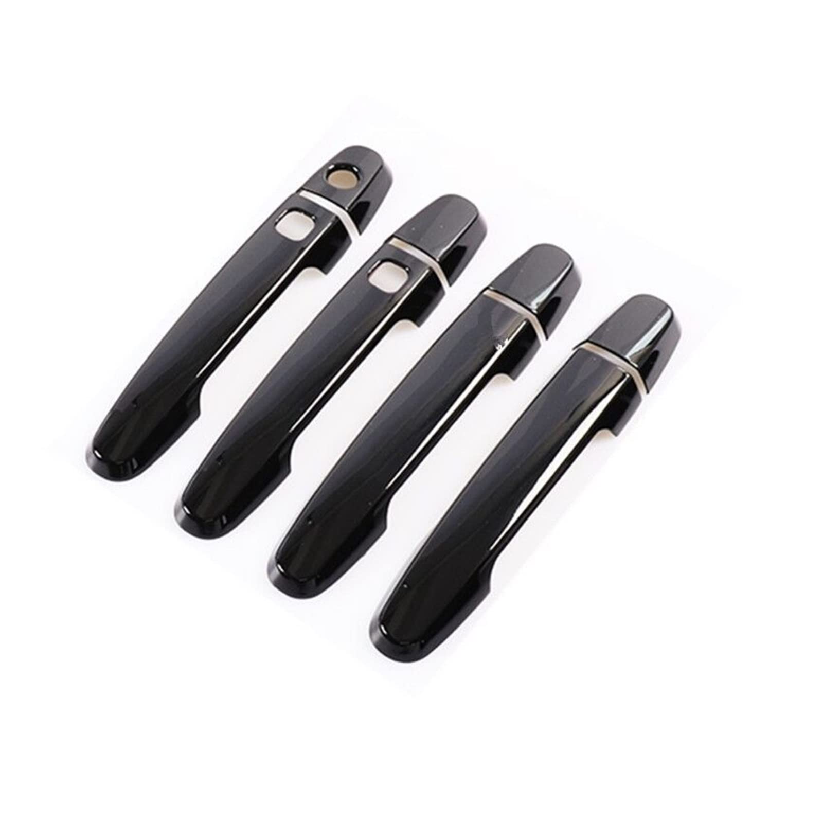 Eidash One Color Car Exterior Door Handle Cover For Allion Premio T240 2001-2006 Gloss Black Chrome Car Door Handle Cover Trim Styling Accessories(Black 2 Buttons)