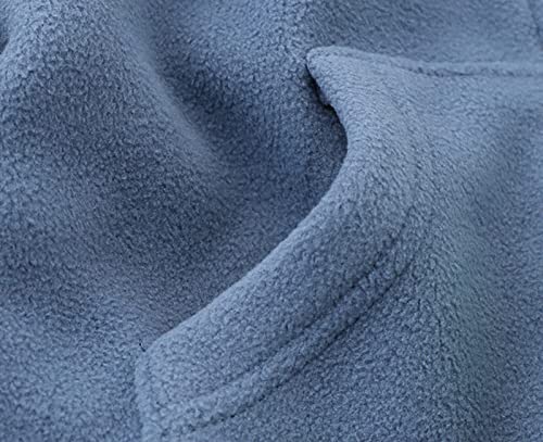 Fleece Jacket for Boys Hooded Zipper Solid Thick Outerwear Toddler Warm Casual Windproof Coat with Pocket2