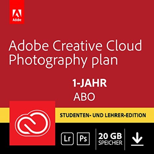 Preisvergleich Produktbild Adobe Creative Cloud Foto-Abo mit 20GB: Photoshop CC und Lightroom CC Student und Teacher / 1 Jahreslizenz / PC / Mac / Online Code & Download