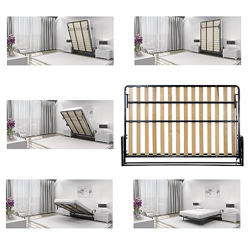Wallbedking Standard Horizontal Individual Cama abatible Clásica 120 x 200 cm Horizontal | Cama Abatible, Cama De Pared, Cama Plegable, Cama Oculta, Cama de Invitados