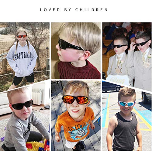 Attcl Kids Hot Tr90 Polarized Sports Sunglasses For Boys Girls Child Age 3-10 1P5025 Orange Bule #TOP3
