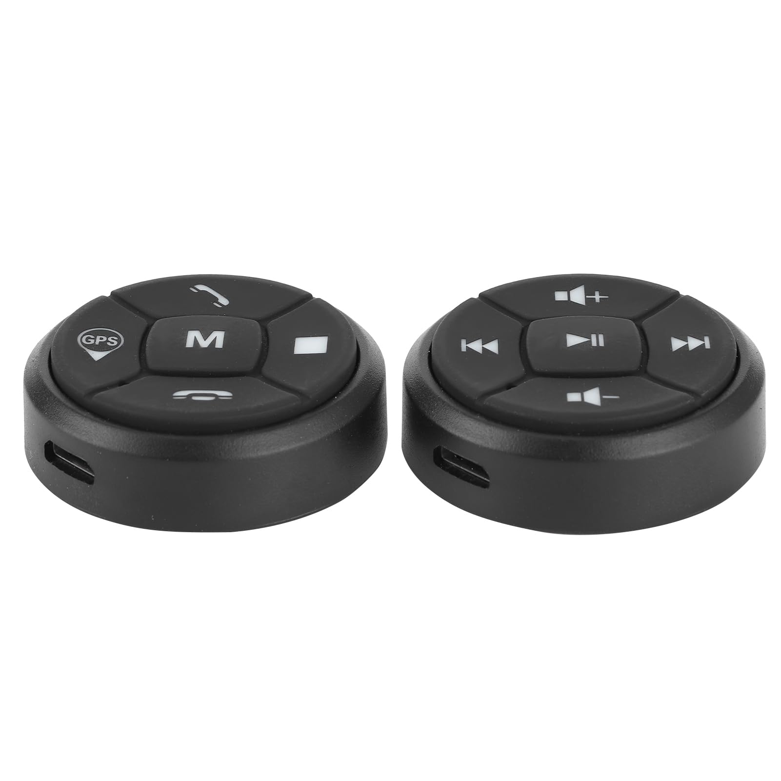 Akozon Kit Bluetooth per Auto, Pulsante di Controllo del Volante, Telecomando Portatile per Radio, Controller dello Sterzo Senzafilo
