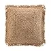 Douceur d'Intérieur Jutana - Cojín desenfundable (45 x 45 cm, Yute Liso, algodón, Liso, Liso)
