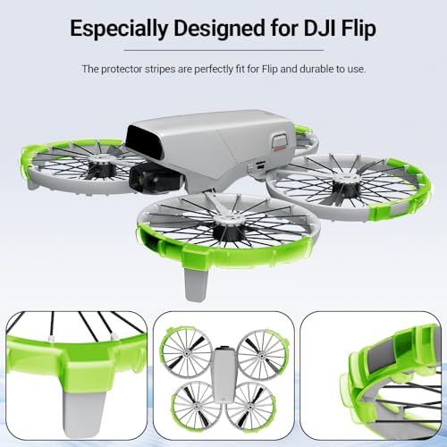 Image of Flip Propeller Guard, Propeller Collision Protection Ring for DJI Flip Drone, Soft TPU Bumpers, 20g Ultra-Lightweight Flip Bezel Anti-Collision Protectors Prop Cover Guards