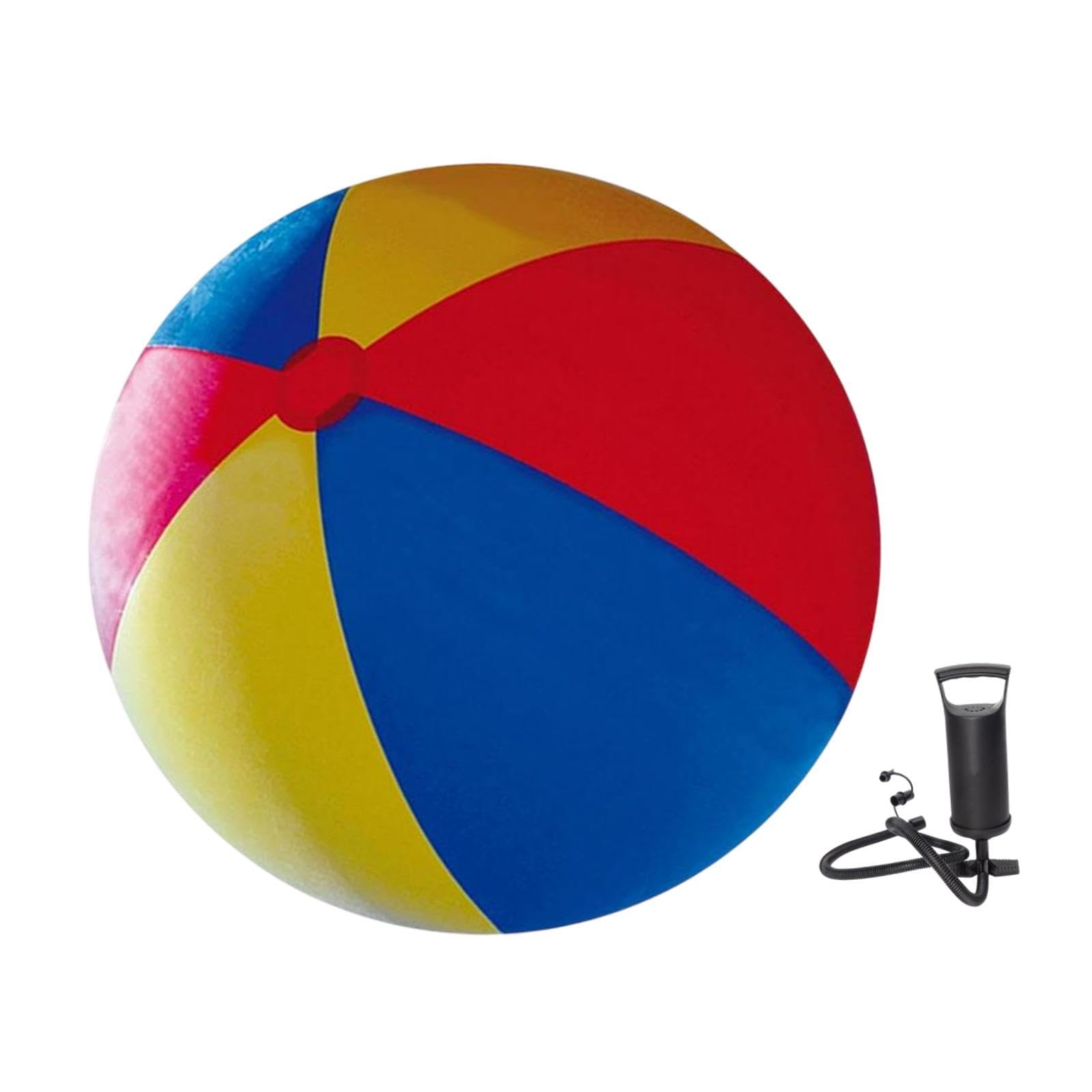 Aufblasbarer Strandball Wasserspiel Groß Schwimmspielzeug Kinder Event Accessoire Handpumpe Enthalten PVC Material für Strandurlaub Gartenparty, Durchmesser 150 cm