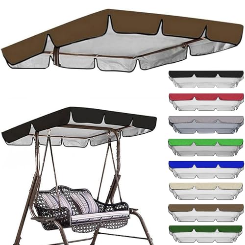 Toldo de repuesto para columpio de jardín, cubierta superior impermeable para hamacas al aire libre