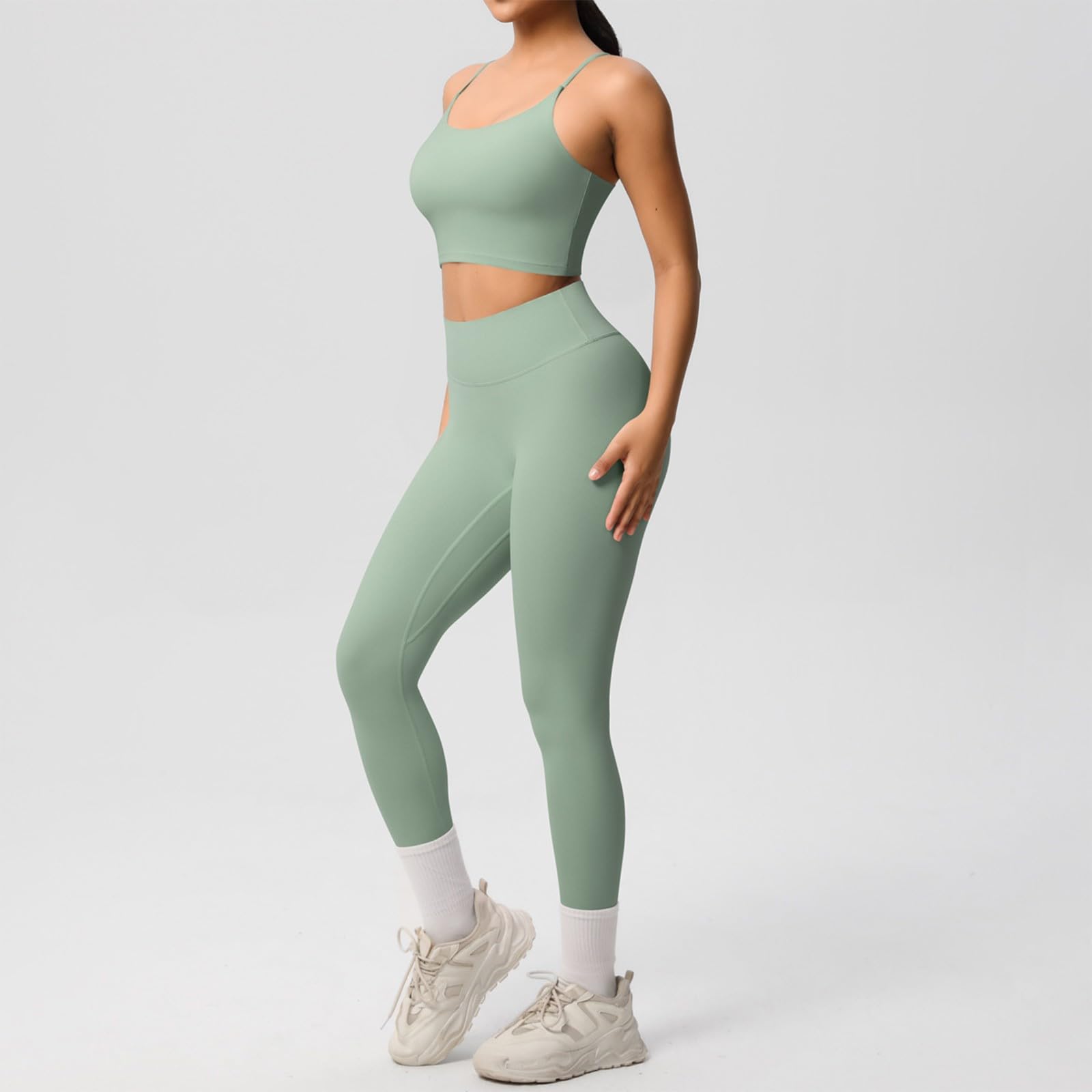 2 Piezas Mujer Exterior Casual Primavera Cintura Del Imperio Sin Mangas Codercon Color Sólido Fuera Del Hombro