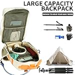 Military Tactical Backpack 45L/25L 3 Day Assault Pack Molle Daypack Hiking Backpack for Men and Women (Beige-Yellow, 45L) - Image 5