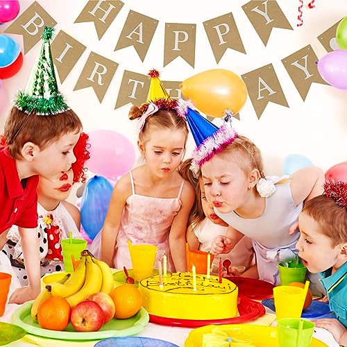 60 Stück Individuelle Wiederverwendbare Personalisierte Banner - Party-Dekoration für Geburtstag, Verlobungsfeier - Kraftpapier-Buchstabensymbol DIY-Banner