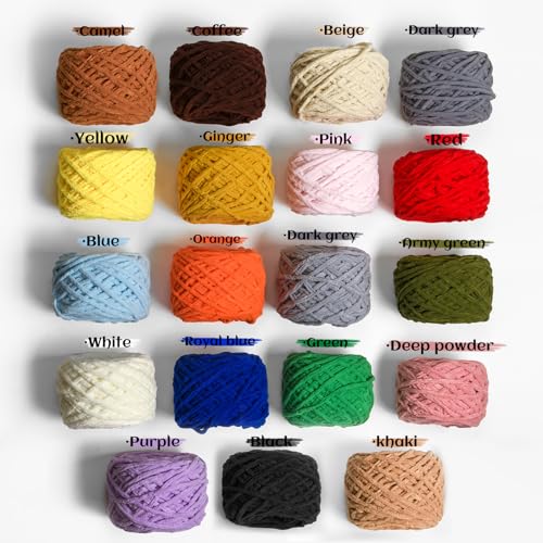 Image of 3 Pack Fluffy Chenille Chunky Yarn for Crocheting 100g(65.6yd) - Baby Yarn for Crocheting Soft - Velvet Yarns for Crochet Blanket - Amigurumi Crochet Yarns(Dark Pink