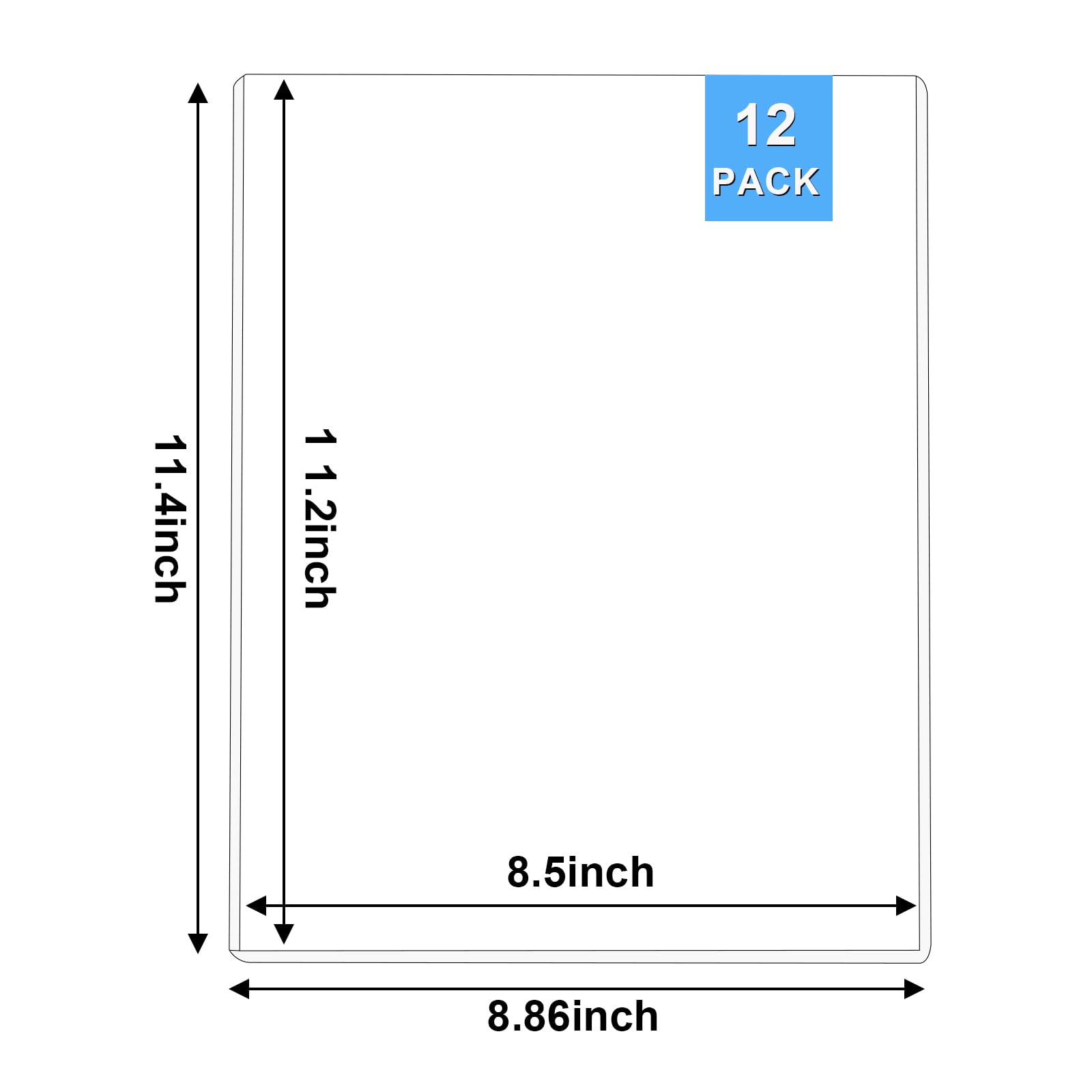 12 Pcs Current Comic Book Top Loaders, Hard Plastic Photo Holders, Protector Hard Case Sleeve, Clear Photo Top loaders, Toploader Holder for Autograph Pictures, Photographs, Prints, Arts, 8.5"x 11" IN