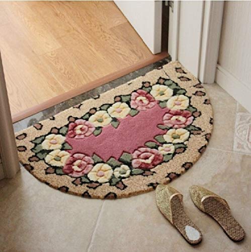 YcxydrDoormat Semicircle Home Door Mats, Bathroom Bedroom Kitchen Bathroom Door Absorbent Non-slip Mat, 50 * 80CM carpet