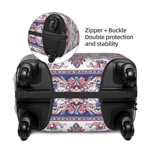Mandala Paisley Flowers Elastic Travel Luggage Cover, Washable Spandex Suitcase Protector, Anti-Scratch Fits 18-32 Inch4