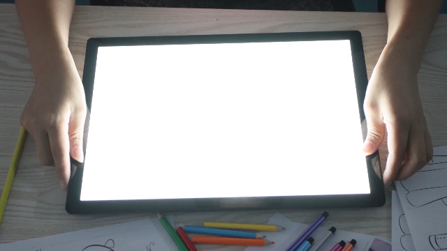 Lavagna Luminosa A4 Ricaricabile TOHETO - Con Supporto, Clip E Borsa - Per Disegno, Diamond Painting E Tracciamento - Foto 2