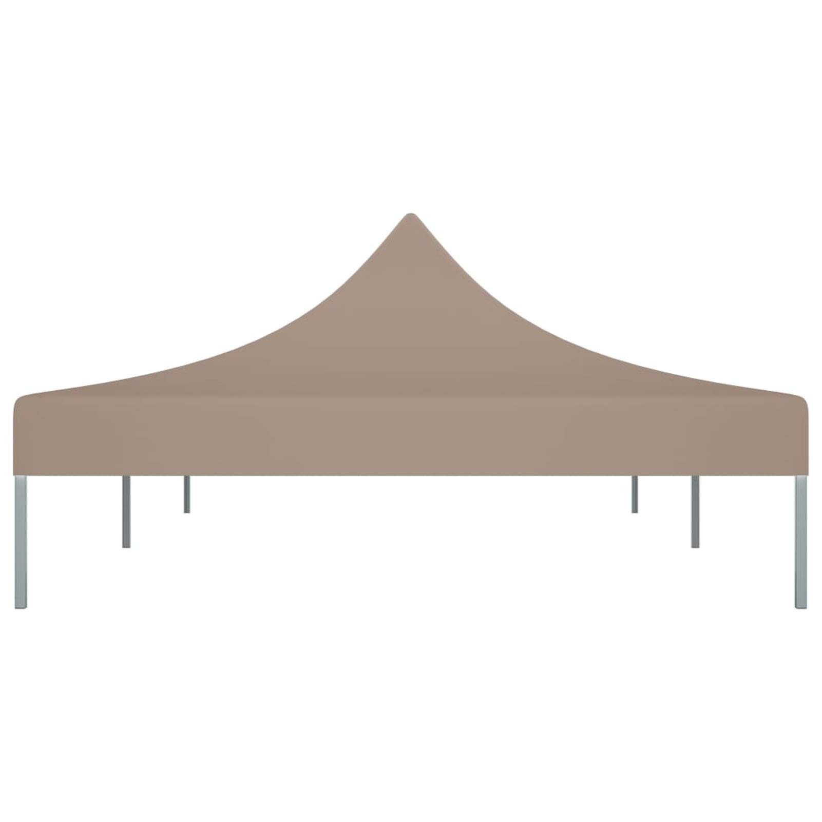 Techo de carpa para fiestas Toldo de repuesto para exteriores Gazebo Cubierta superior de pabellón resistente al agua y a los rayos UV, Estructura de carpa no incluida, 6x3 m, 270 g/m², Taupe