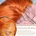 Jaliyah Ginger Orange Lace Front Wigs Human Hair 13x4 HD Straight Lace Front Wigs Human Hair 180% Density Colored Human Hair Wigs for Women Pre Plucked with Baby Hair 28 inch