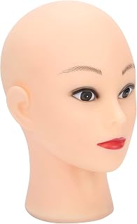 Sluffs Bald Mannequin Mannequin Mannequin Wig Mannequin Head, PVC Head Model for Wearing Hat Glasses Showcase Wig Making Practice