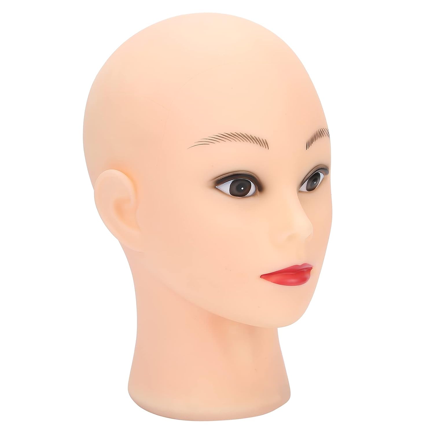 Bald Mannequin Head for Displaying Wigs Hats, PVC Model with Adjustable Height Multi Purpose Use Mannequin Head Model for Display