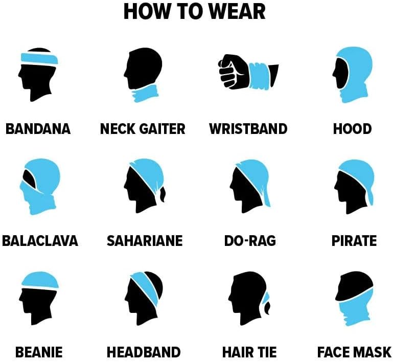 Miniatura 5 de S A Company - Protector facial con protección UV Polaina de cuello multiusos individual UV 30+ para adultos