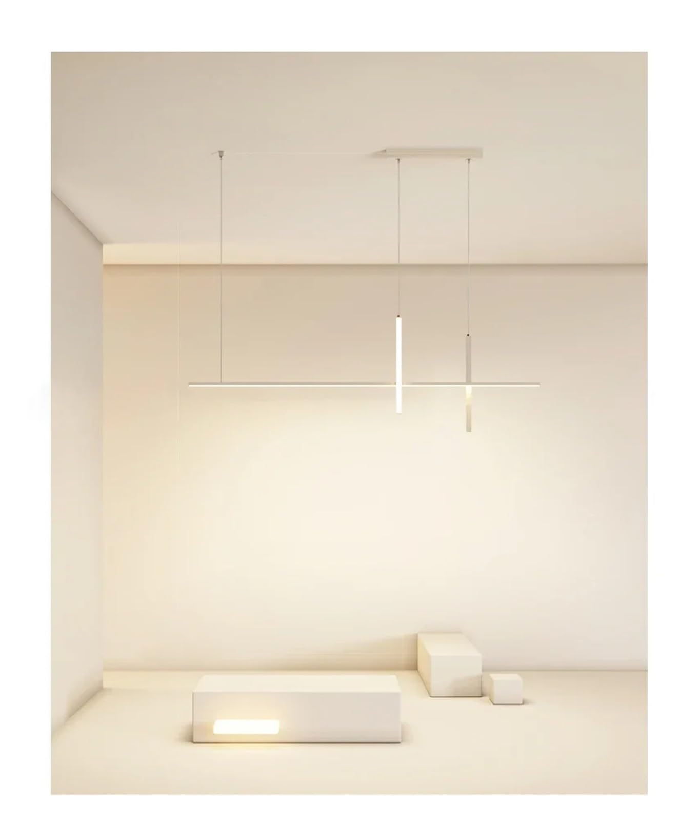 Lampada a Sospensione LED Minimalista - Apparecchio Moderno per Sala da Pranzo o Bar, Design Lucido e Lussuoso, Perfetto per l'arredamento e l'atmosfera della casa, un'elegante Alternativa a