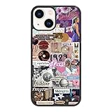 Black Cool Singer Queen Photo Swift Collage Photo Phone Case, Cretive Cute T-aylor Music Print Phone Case for iPhone 11 12 13 14 Pro Max Plus Mini Xr Xs X 6 7 8 for Teen Girls, Women